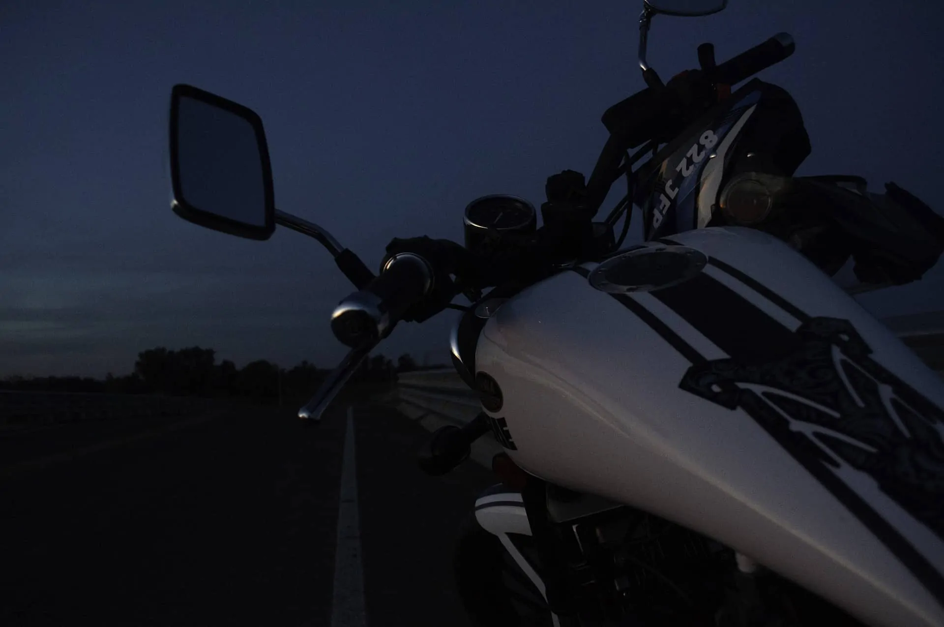 dawn motorcycle white