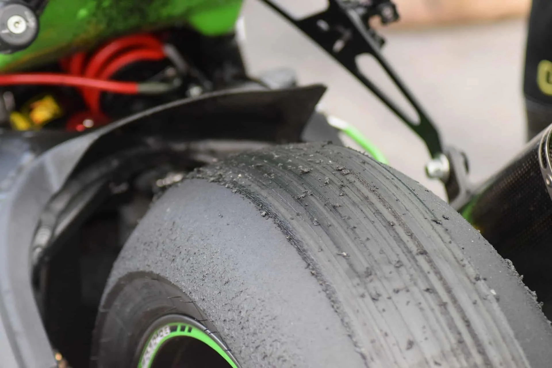 green black tire