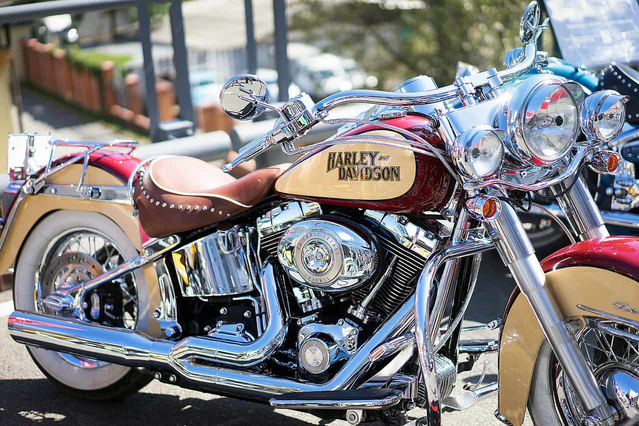 shiny harley motorcycle