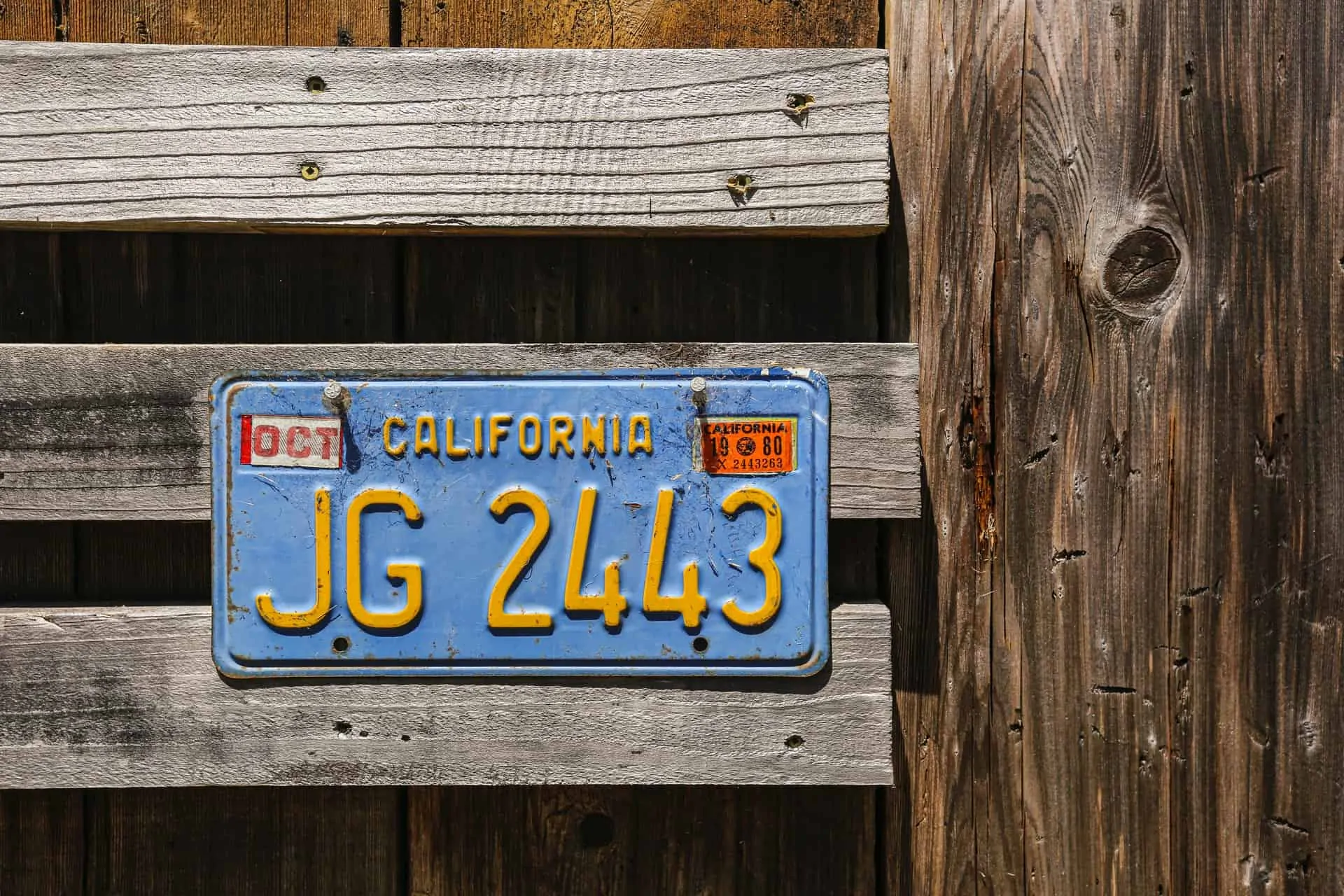 license plate california