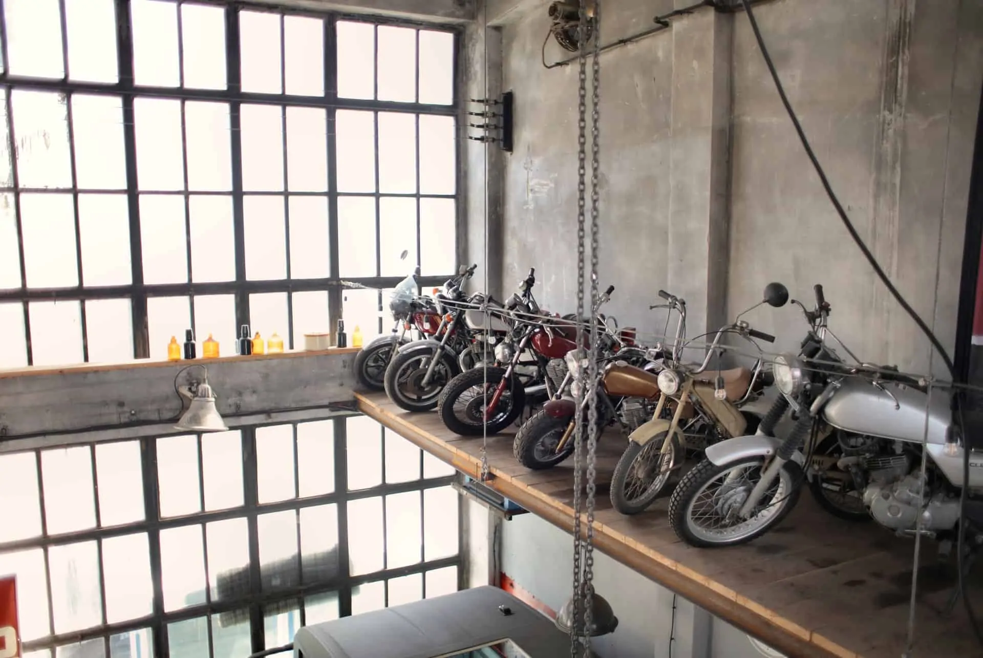 motorcycle transported garage