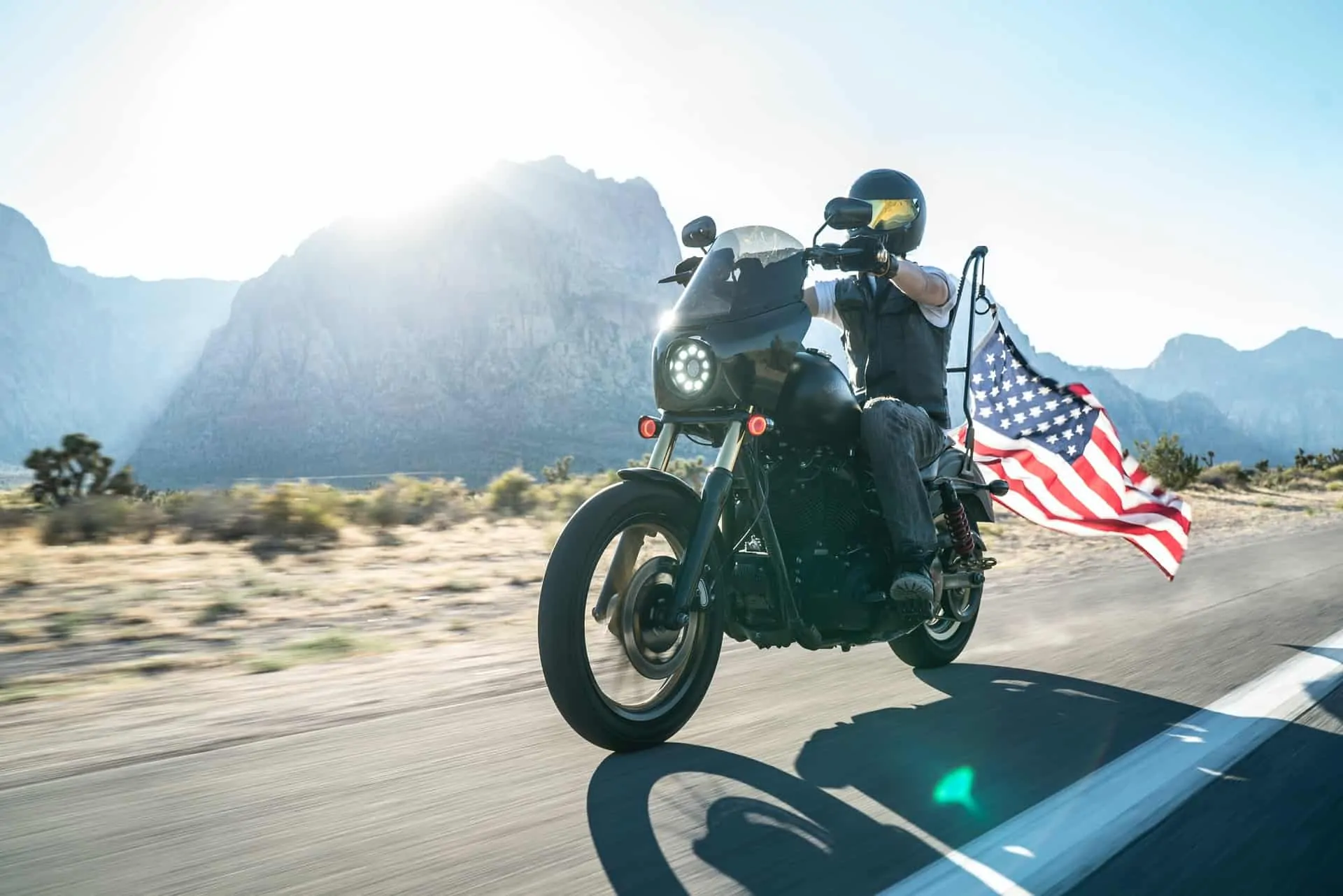 usa flag motorcycle